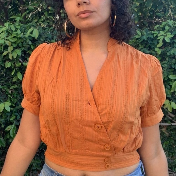 Nwt Orange Crop Top - Picture 9 of 10